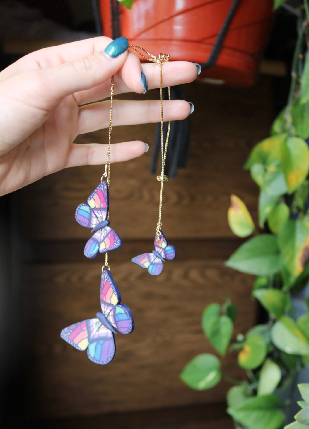Pride Flag Butterfly Car Charm
