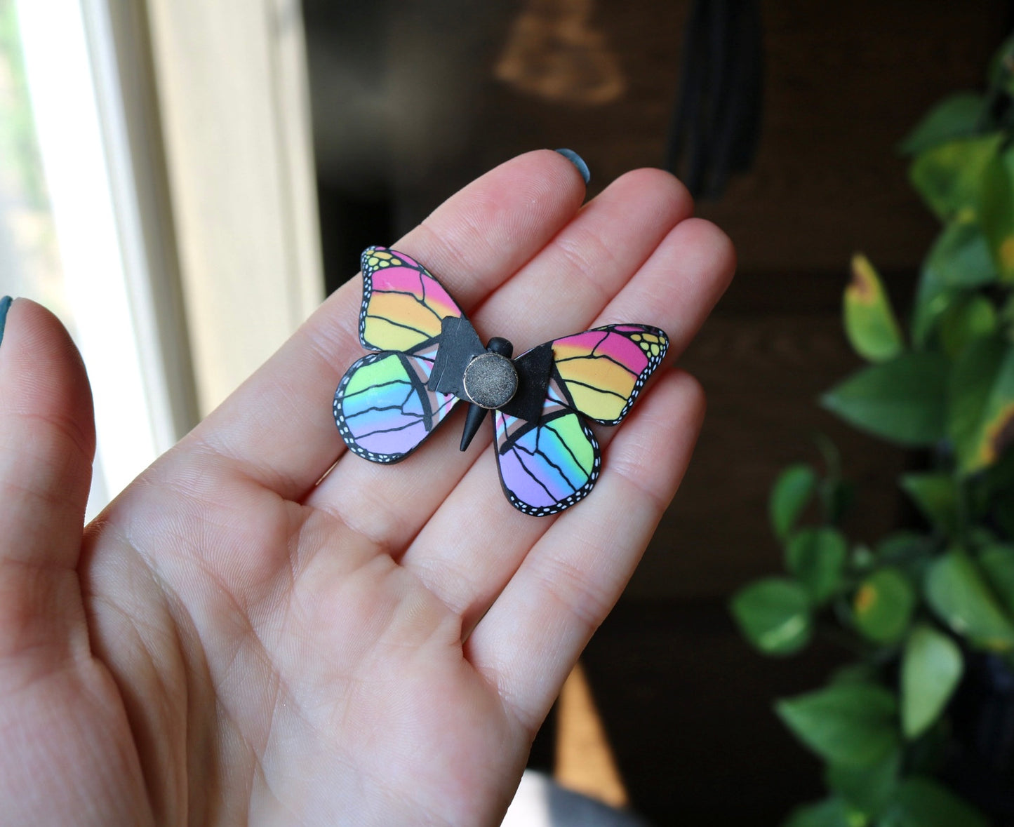 Pride Flag Butterfly Magnet