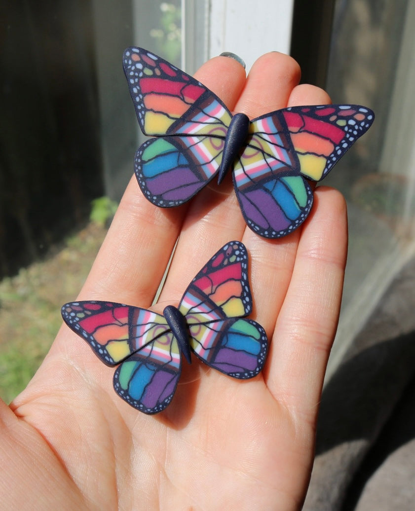 Pride Flag Butterfly Window Suction Decor - Two Pack!