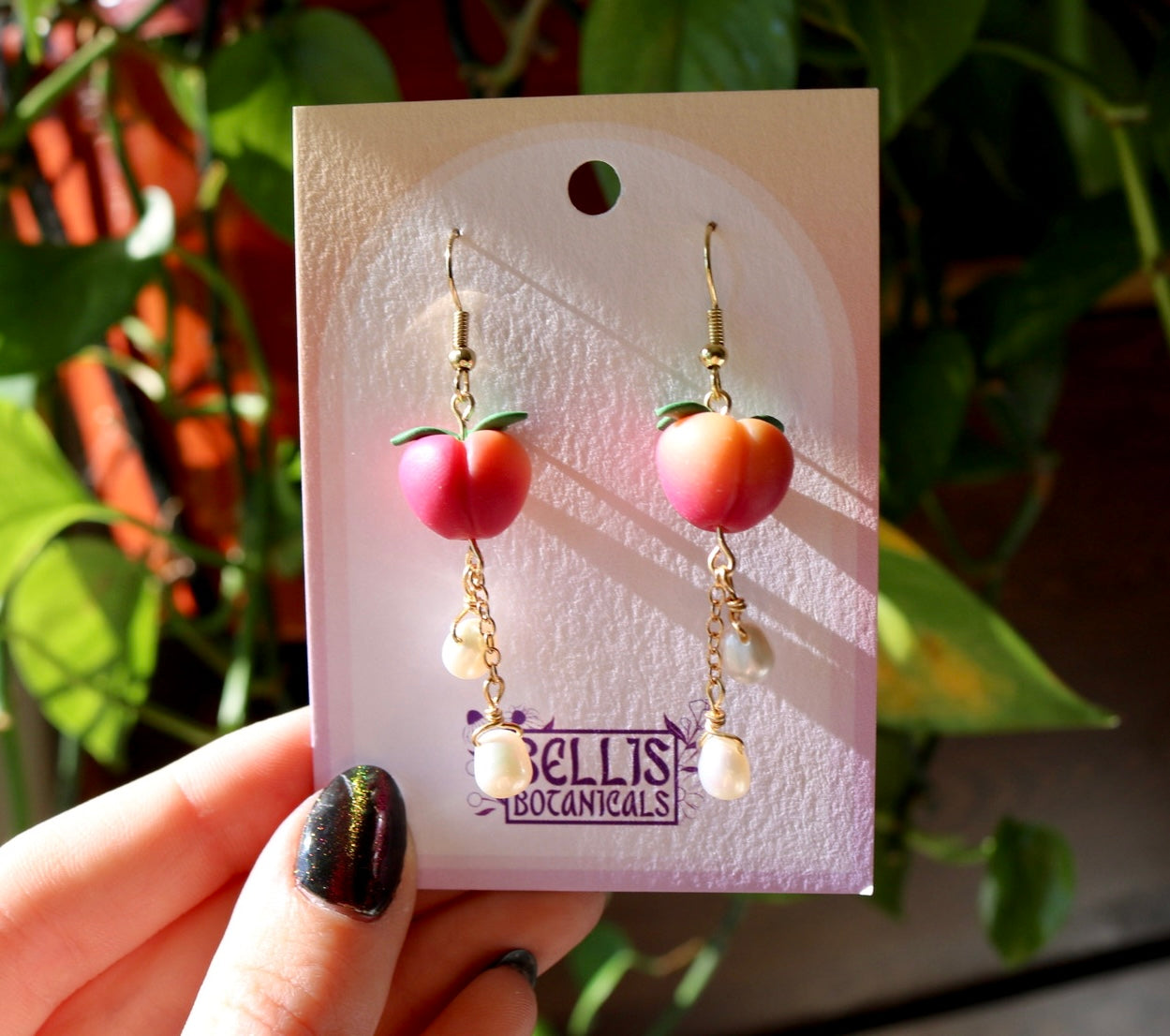 Peaches And Cream PRESALE, SHIPS 11/20 -11/23 | Polymer Clay Dangle Earrings With Pearls