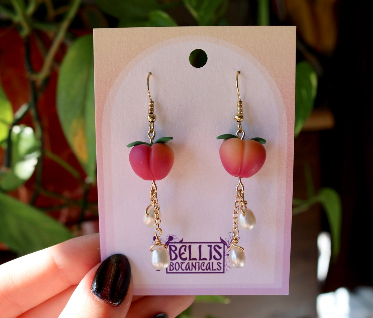 Peaches And Cream PRESALE, SHIPS 11/20 -11/23 | Polymer Clay Dangle Earrings With Pearls
