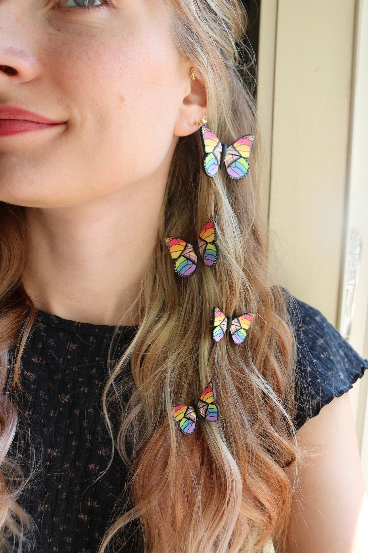 Pride Flag Butterfly Clips - TWO SIZES!