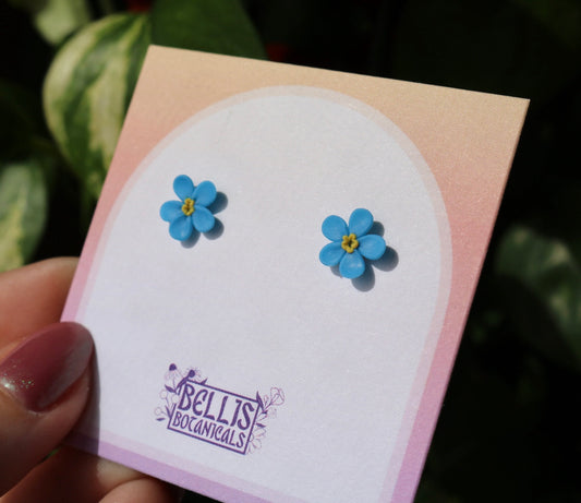 Forget Me Not Studs  - Polymer Clay Stud Earrings